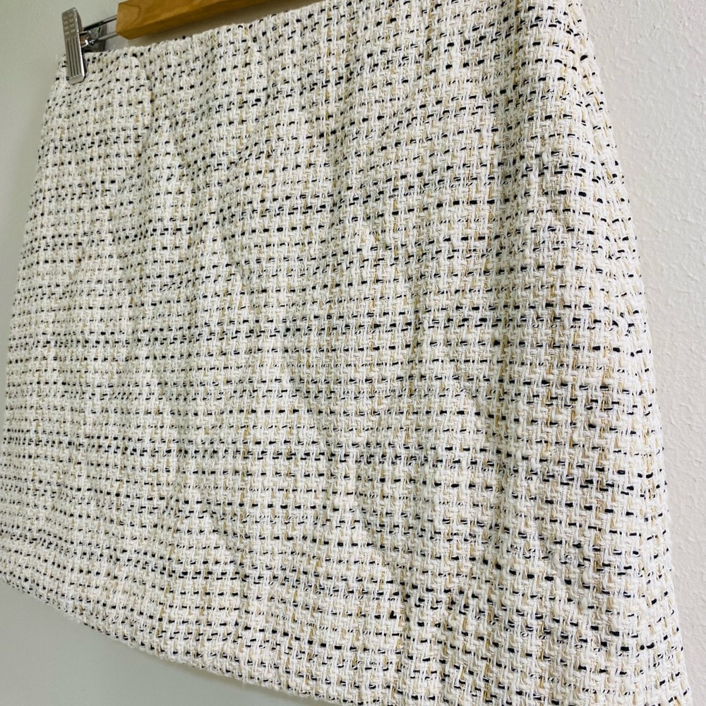 NWT Zara Beige Quilted Tweed Mini Skirt Size Small - Picture 6 of 11